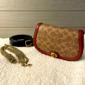 Coach Retail Saddle Belt Bag/Crossbody bag in Colorblock Signature Canvas